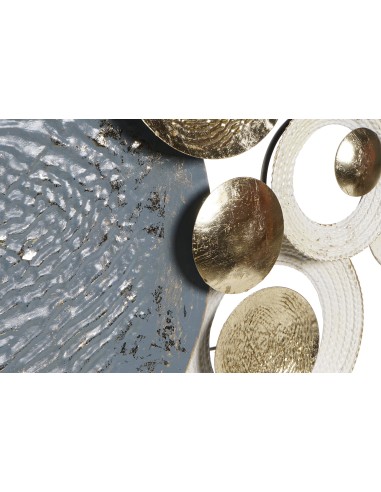 Decoración metal círculos abstractos