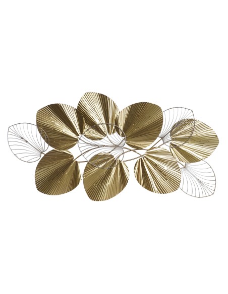 Decoración de metal de hojas doradas