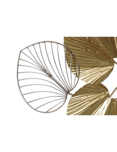 Decoración de metal de hojas doradas