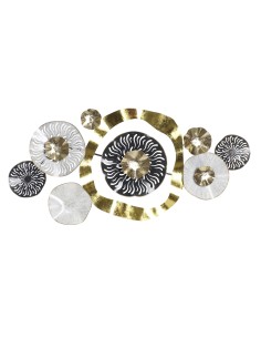 Decoración de pared en metal diseño circulos.