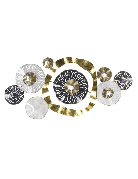 Decoración de pared en metal diseño circulos.