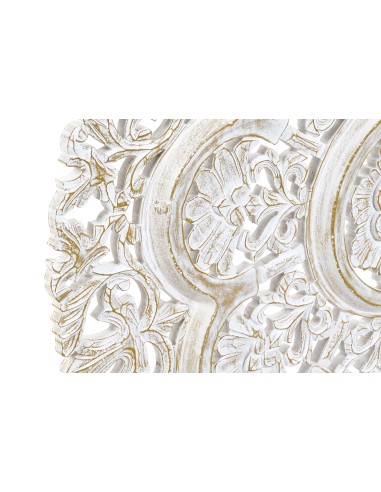 Decoración de madera redondo con diseño mándala