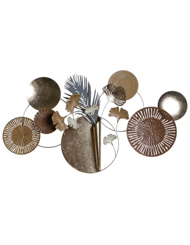 Decoración de pared en metal diseño círculos