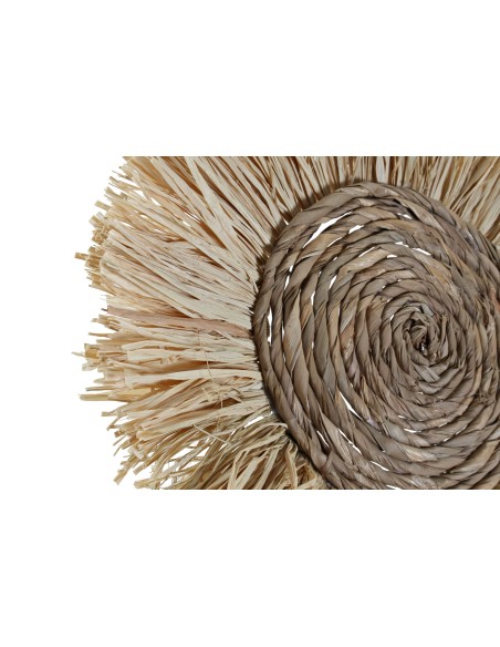 Decoración de pared fibra y rafia bicolor.
