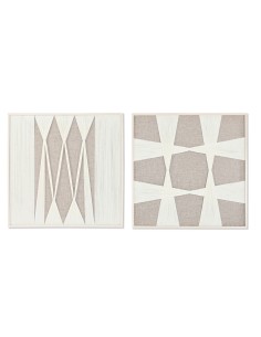 Cuadro de madera y algodón diseño 3D