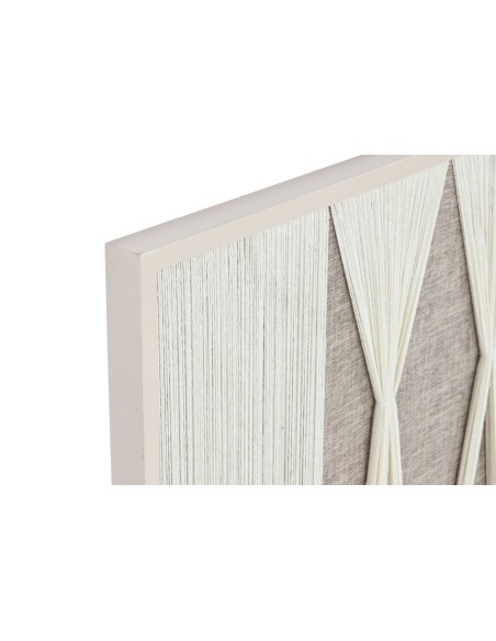 Cuadro de madera y algodón diseño 3D