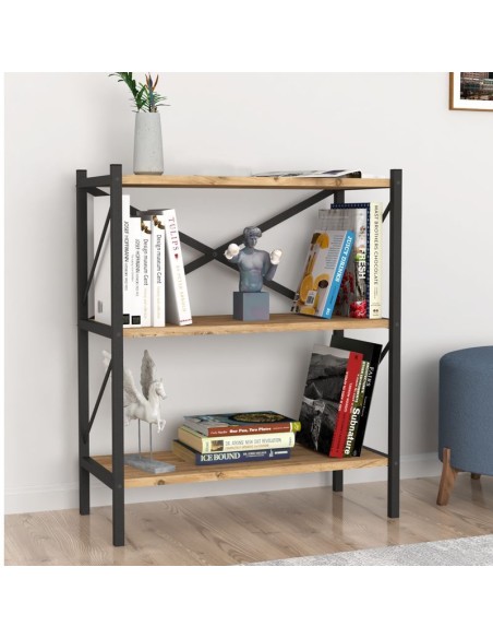 Estantería madera y metal 3 alturas