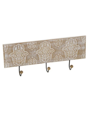Perchero de madera mano de Fátima