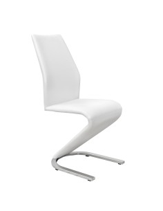 Silla tapizada con base en acero cromado