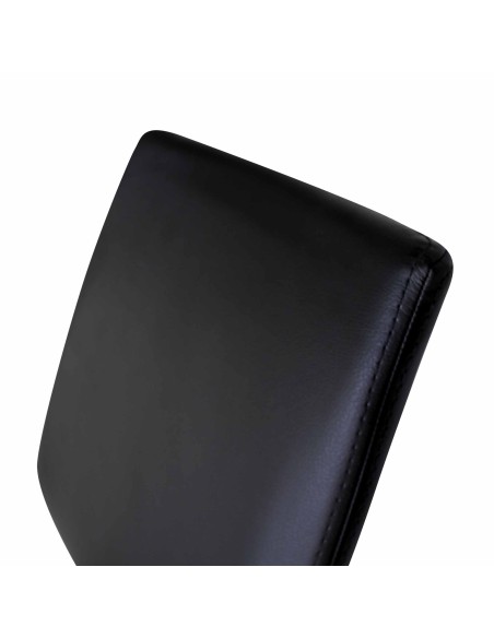 Silla tapizada con base en acero cromado