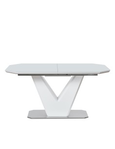 Mesa de comedor extensible blanca