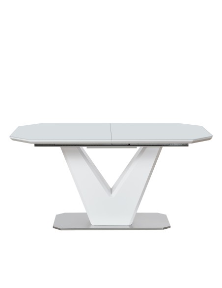 Mesa de comedor extensible blanca