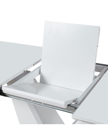 Mesa de comedor extensible blanca