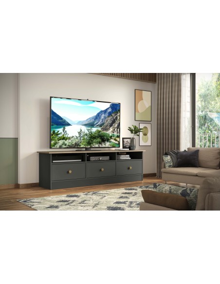 Mesa de televisión con 3 cajones