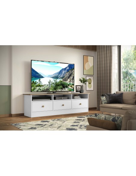 Mesa de televisión con 3 cajones