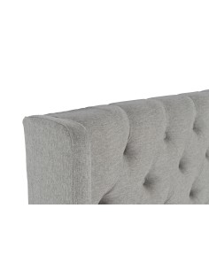 Cabecero de cama poliéster gris 2