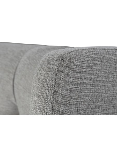 Cabecero de cama poliéster gris