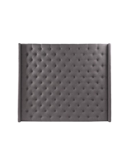 Cabecero de cama poliéster gris oscuro