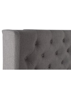 Cabecero de cama poliéster gris oscuro 2