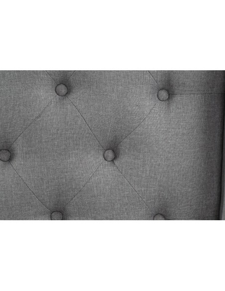 Cabecero de cama poliéster gris oscuro