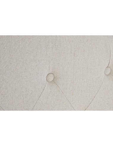 Cabecero de cama madera de roble y poliéster beige