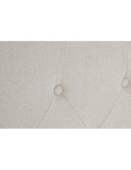 Cabecero de cama madera de roble y poliéster beige
