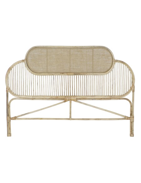 Cabecero de cama de ratán diseño doble altura