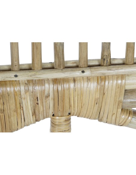 Cabecero de cama de ratán diseño doble altura