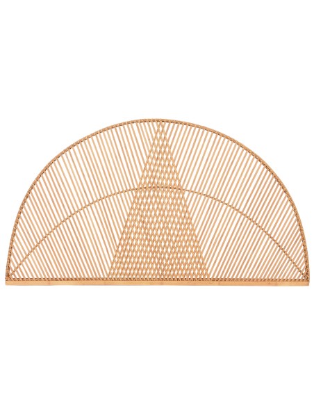 Cabecero de cama de cañas de bambú diseño líneas