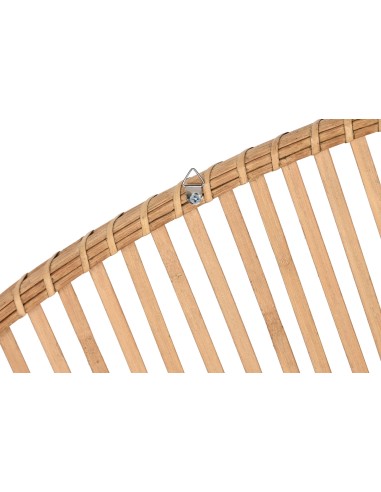 Cabecero de cama de cañas de bambú diseño líneas