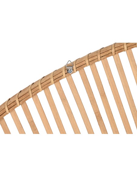 Cabecero de cama de cañas de bambú diseño líneas