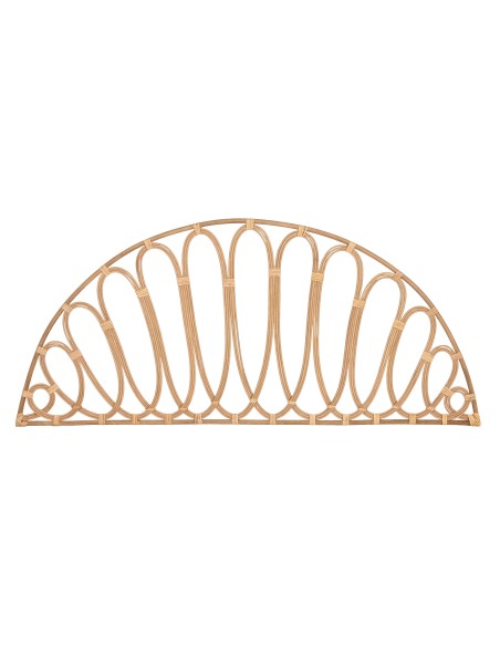 Cabecero de cama de bambú y ratán natural