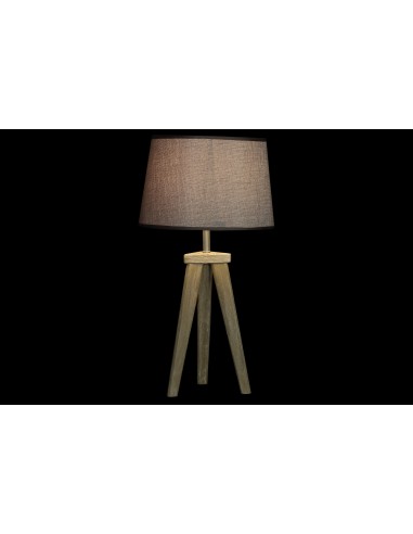 Lampara sobremesa de madera de pino