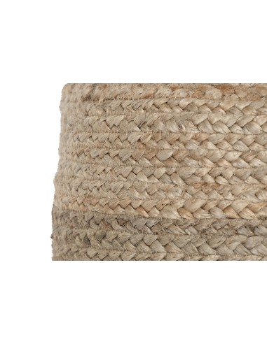 Reposapiés de yute en color marrón natural