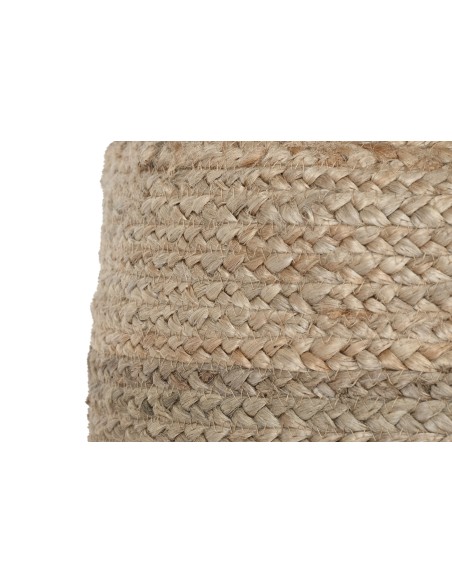 Reposapiés de yute en color marrón natural