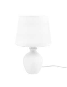 Lampara de sobremesa de cerámica blanca