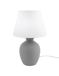 Lampara de sobremesa en cerámica gris