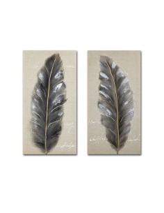 Cuadro de pluma pintado en lienzo