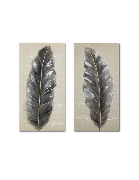 Cuadro de pluma pintado en lienzo