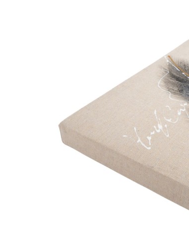 Cuadro de pluma pintado en lienzo