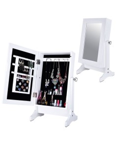 Espejo joyero de sobremesa en blanco