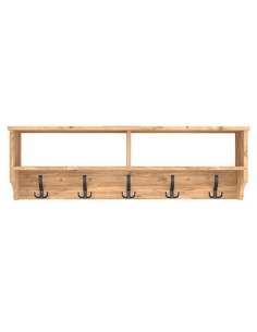 Estantería perchero de pared con 5 colgadores