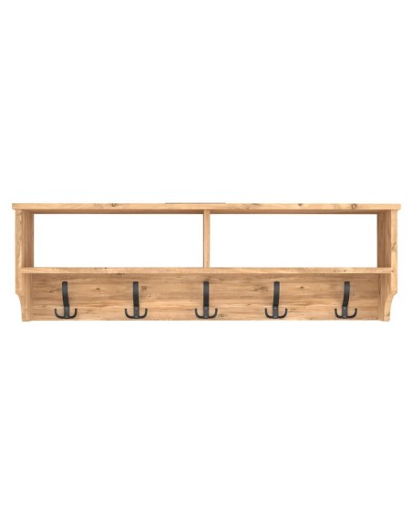 Estantería perchero de pared con 5 colgadores
