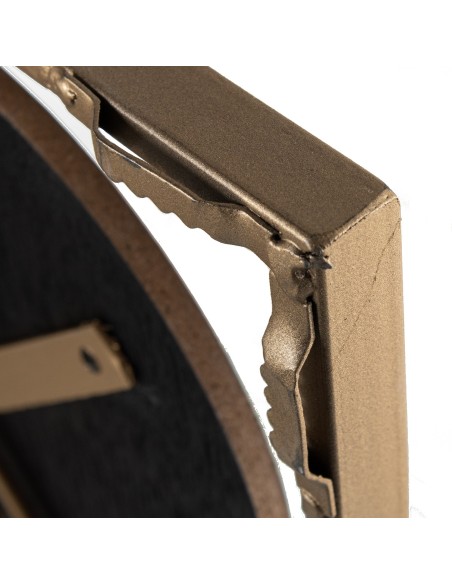 Decoración de pared en metal y madera diseño hojas