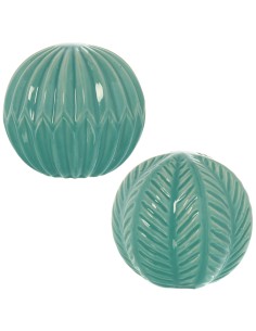 Bola de cerámica color verde mar.