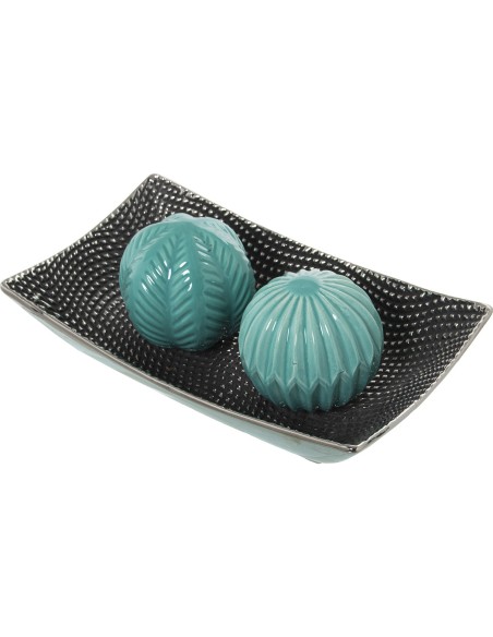 Bola de cerámica color verde mar.