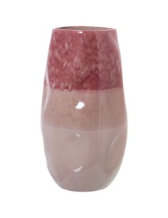 Jarrón de cerámica en rosa tricolor