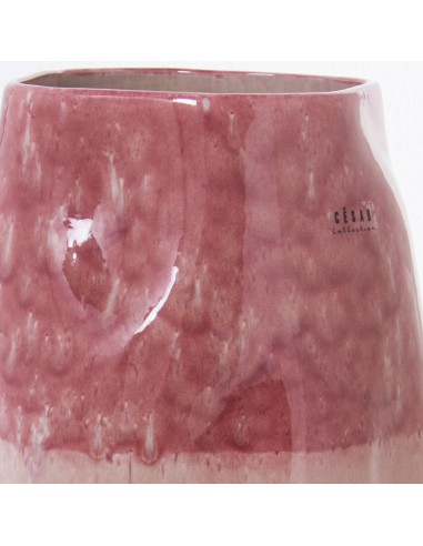 Jarrón de cerámica grande en rosa tricolor