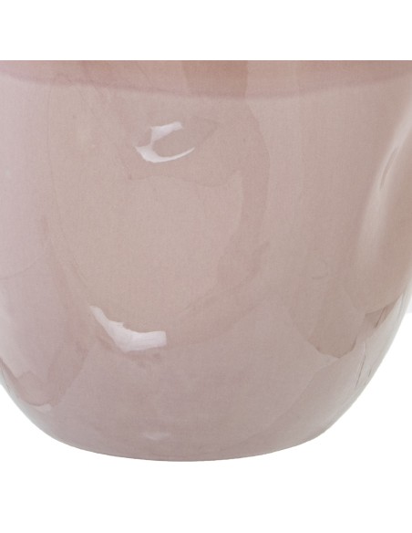 Jarrón de cerámica grande en rosa tricolor