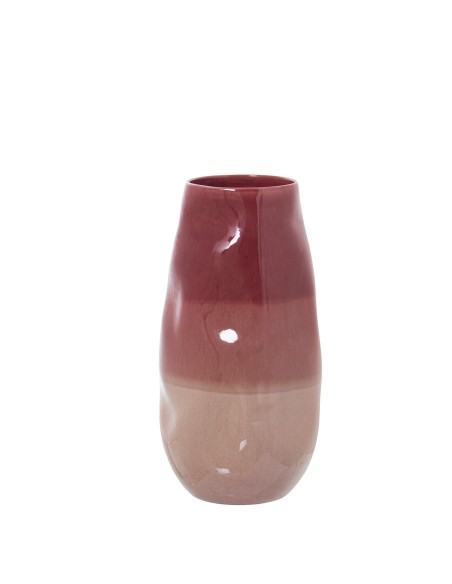 Jarrón pequeño de cerámica en rosa tricolor